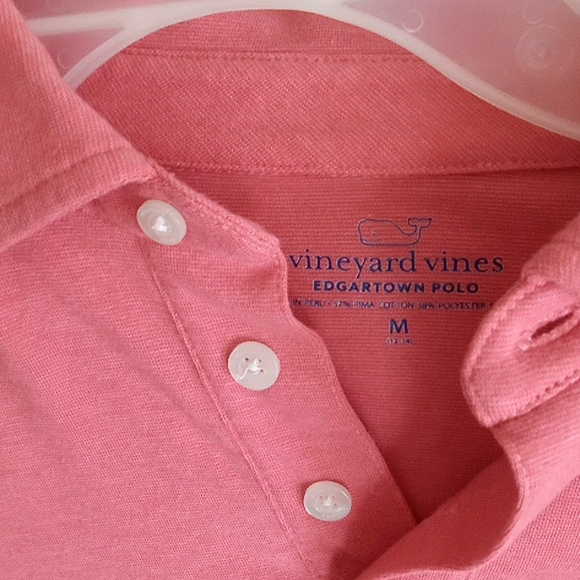 Vineyard Vines edgartown Polo long sleeve salmon color medium - Picture 3 of 6